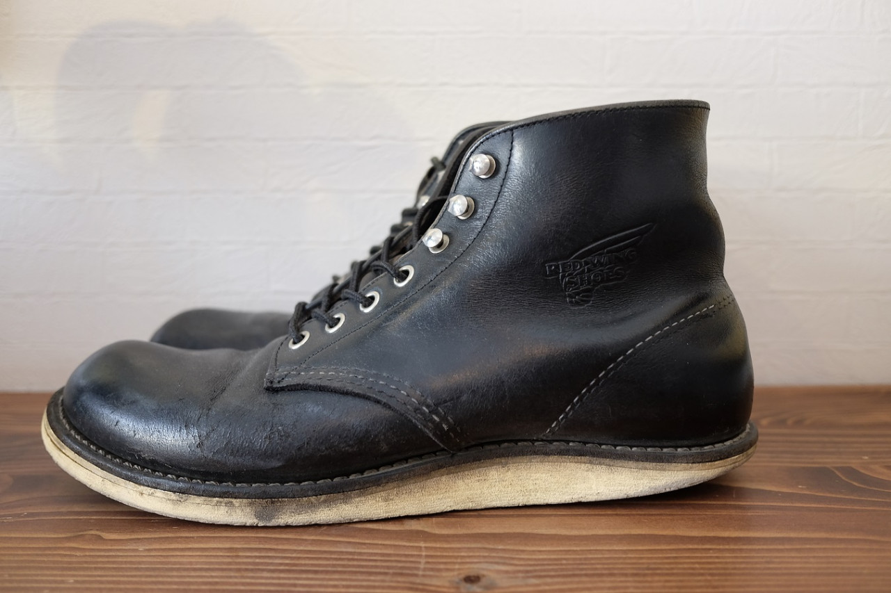 レッドウイング8165｜純正ソールからビブラムブラックソールへ交換