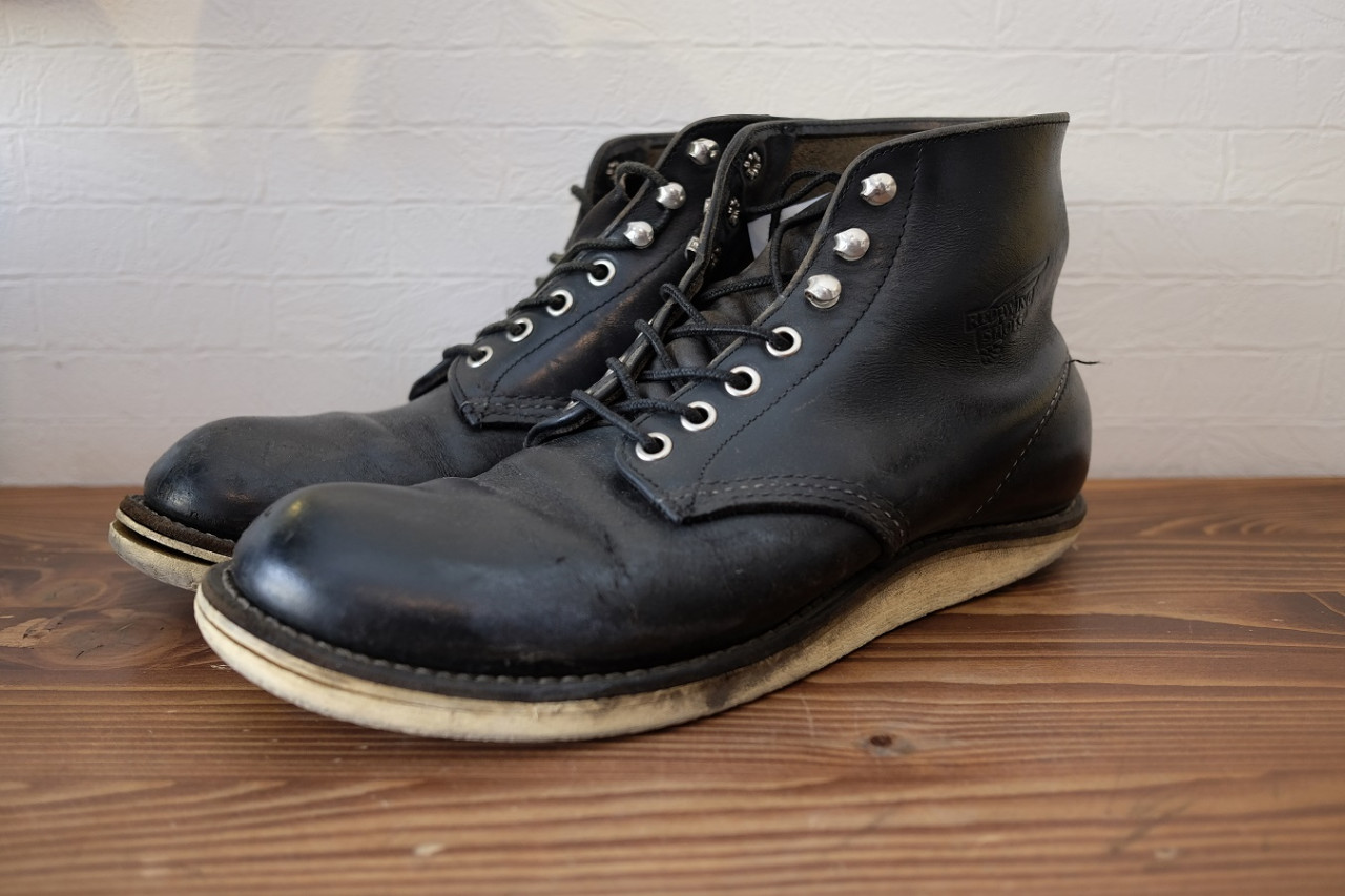 修理前のレッドウイング8165を斜め前から撮った写真