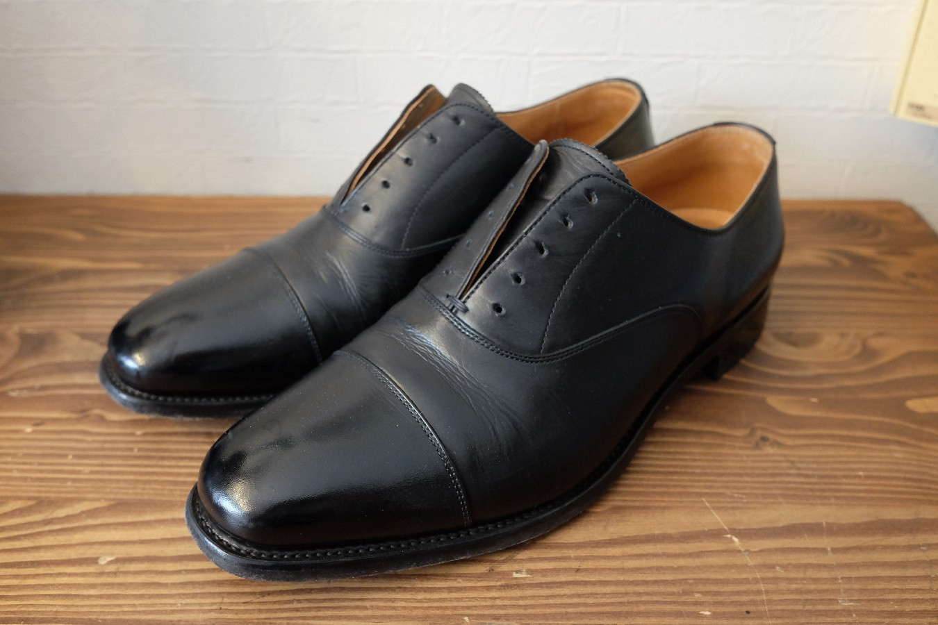 スコッチグレイン｜靴磨き 鏡面仕上げ(ハイシャイン)