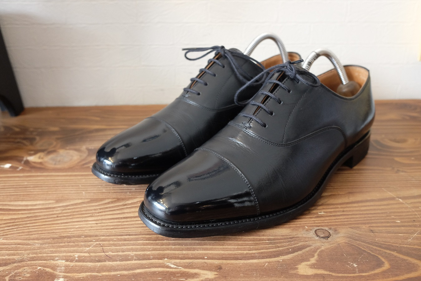 紳士靴 ハイシャイン後