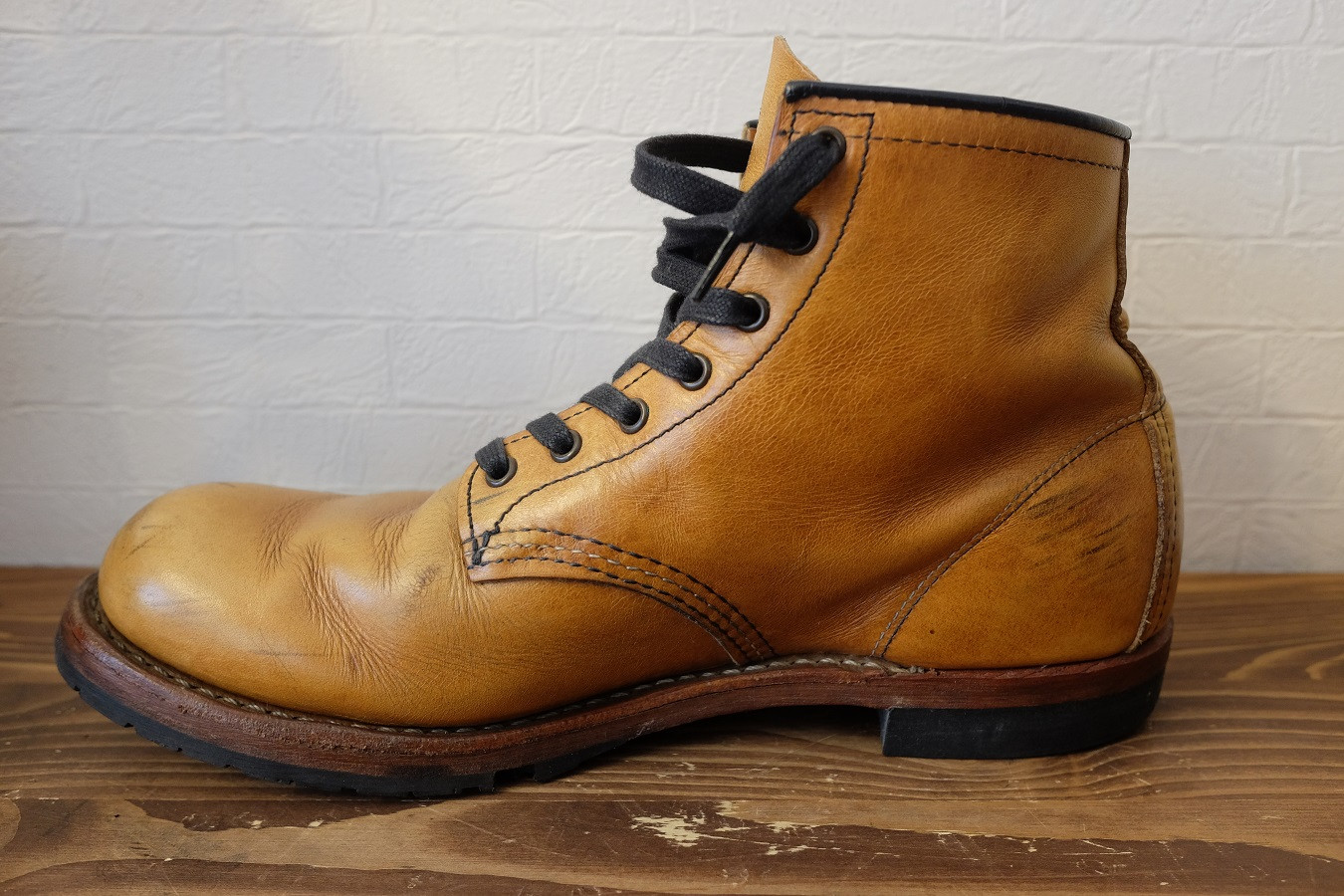 レッドウイング・ベックマンブーツ｜加水分解した半張りの修理