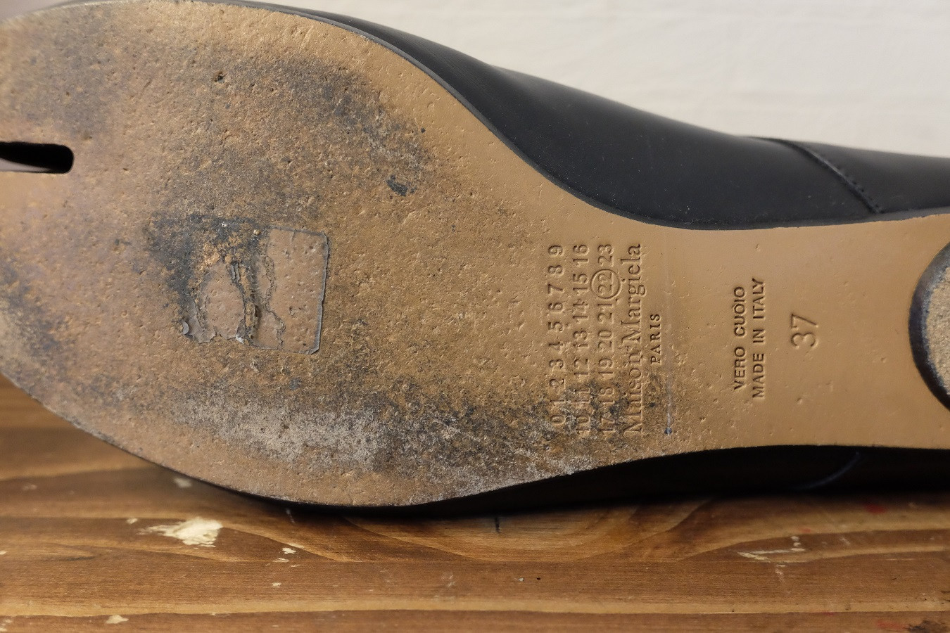 マルジェラTabiバレリーナシューズの靴底