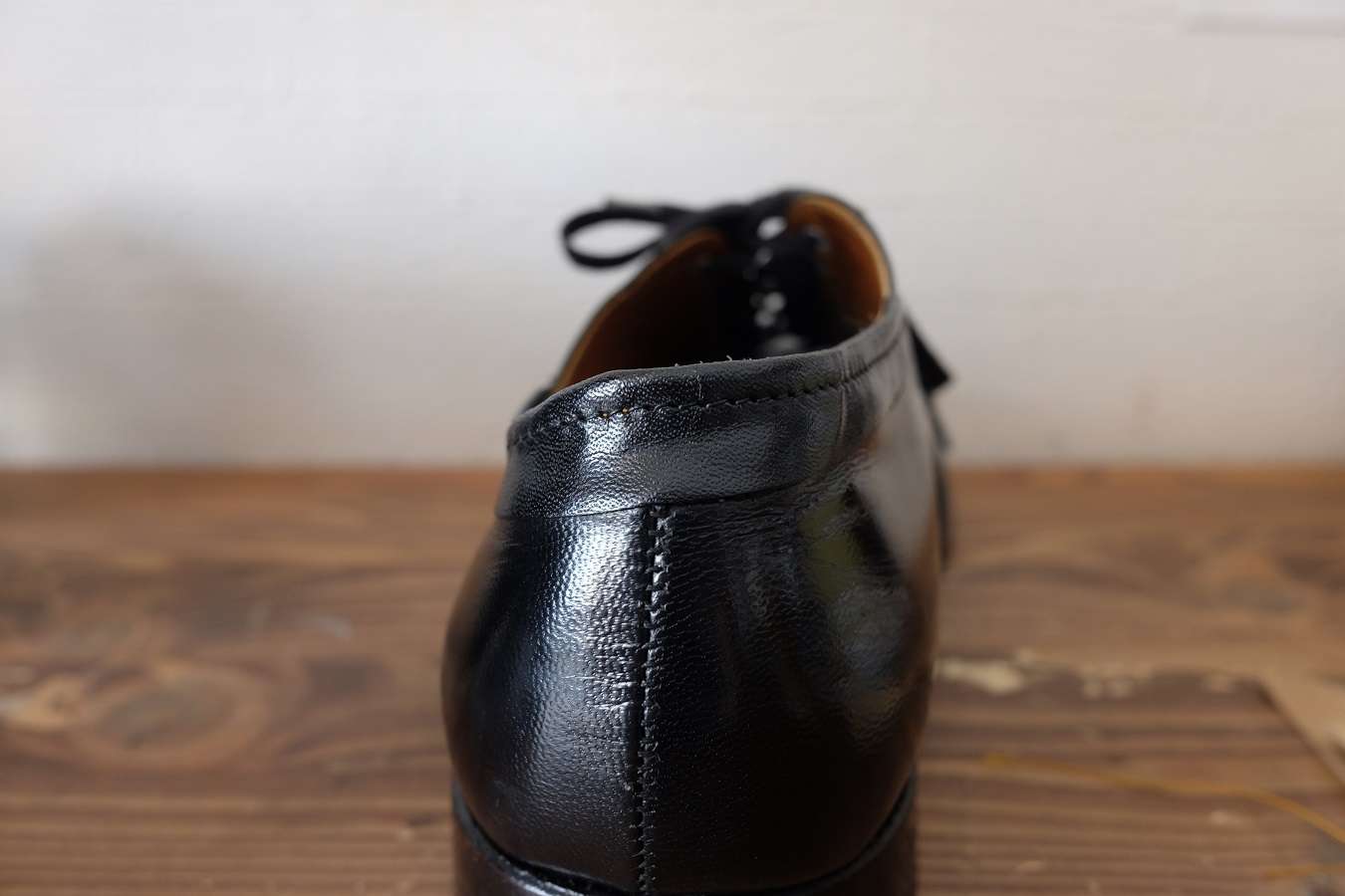 カカト部分当て革補強