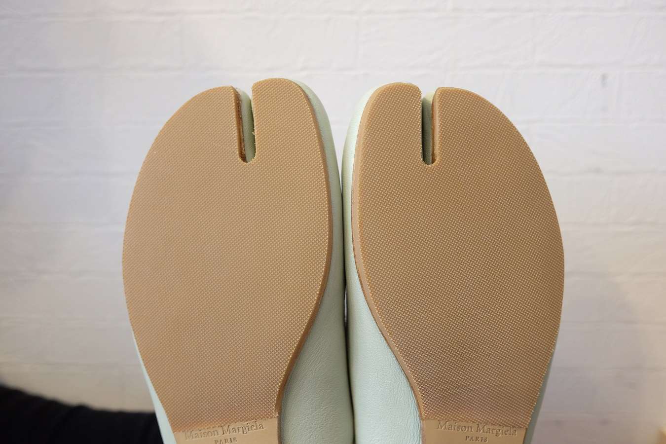 裏張りしたタビバレエシューズ