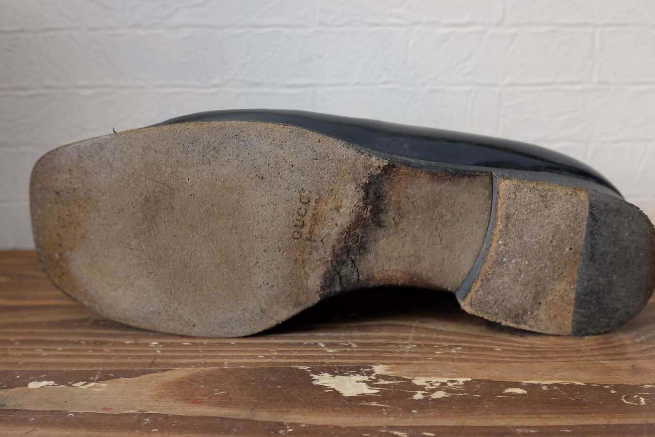 修理前レザーソール