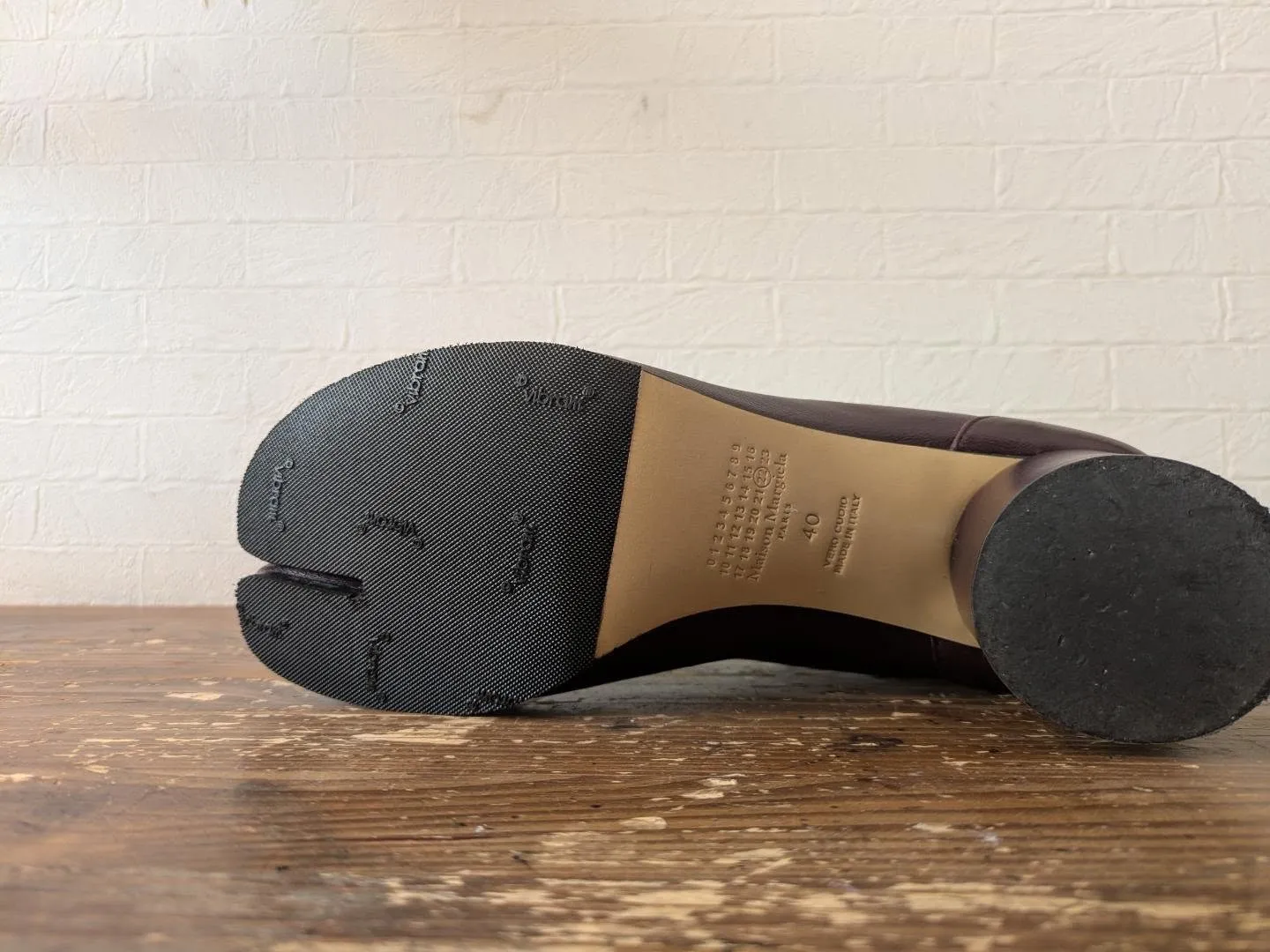 【マルジェラタビブーツこはぜ外れ改善修理】