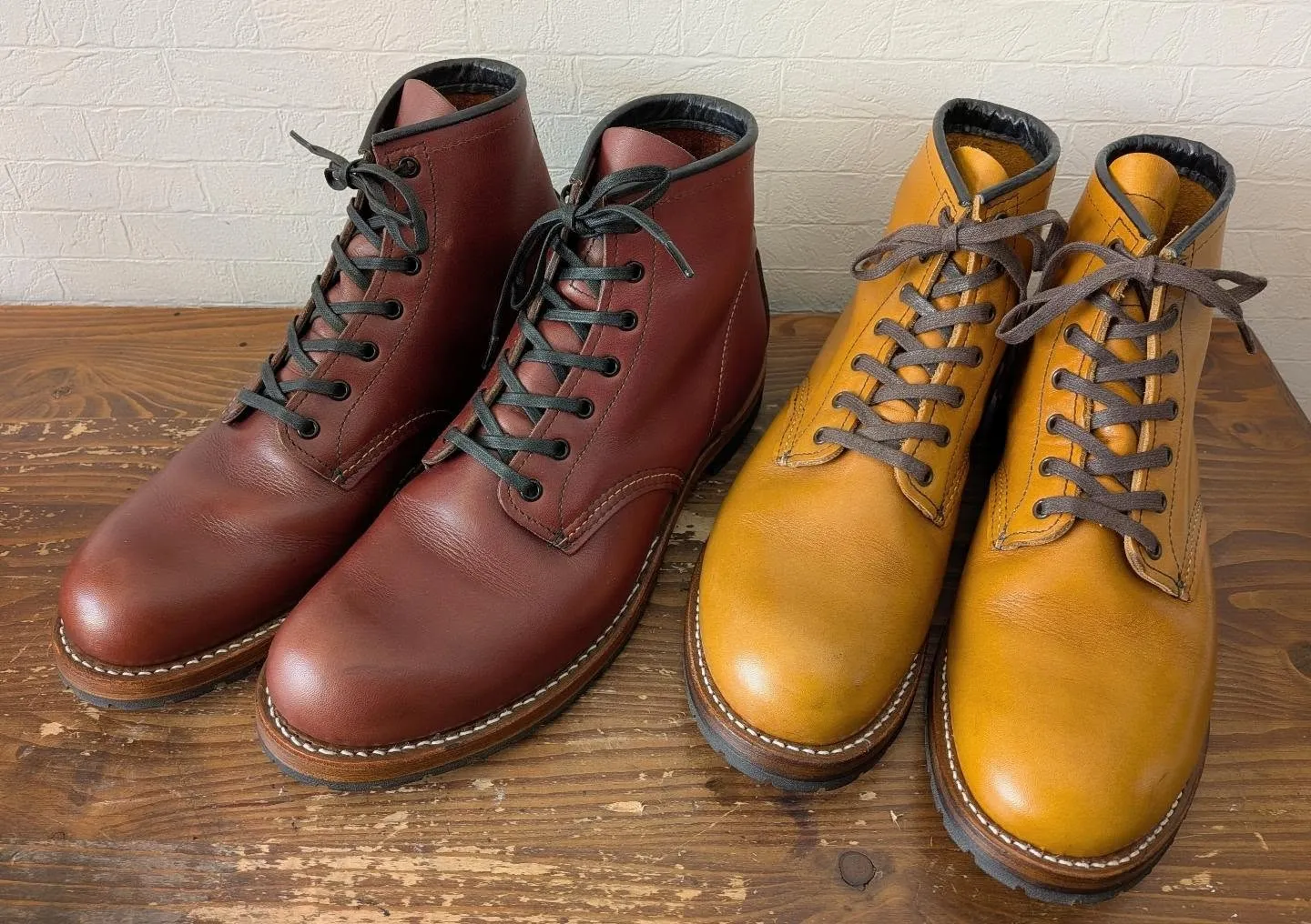 【RED WING ベックマン】旧モデルのハーフソール加水分...