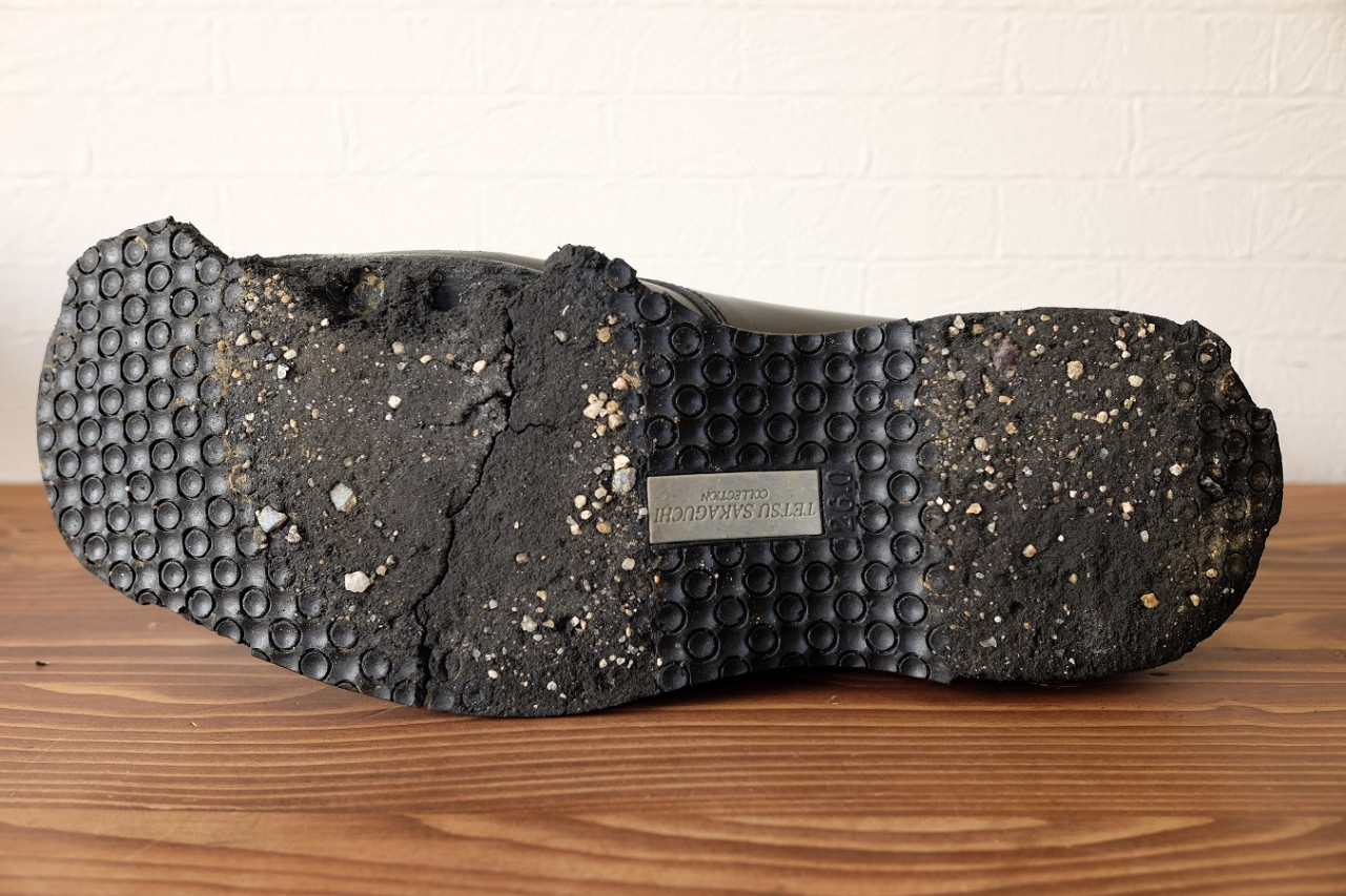 紳士靴 加水分解したウレタンソールの交換