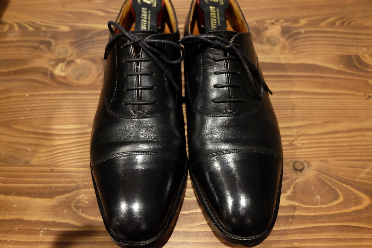 紳士革靴のクイック磨き