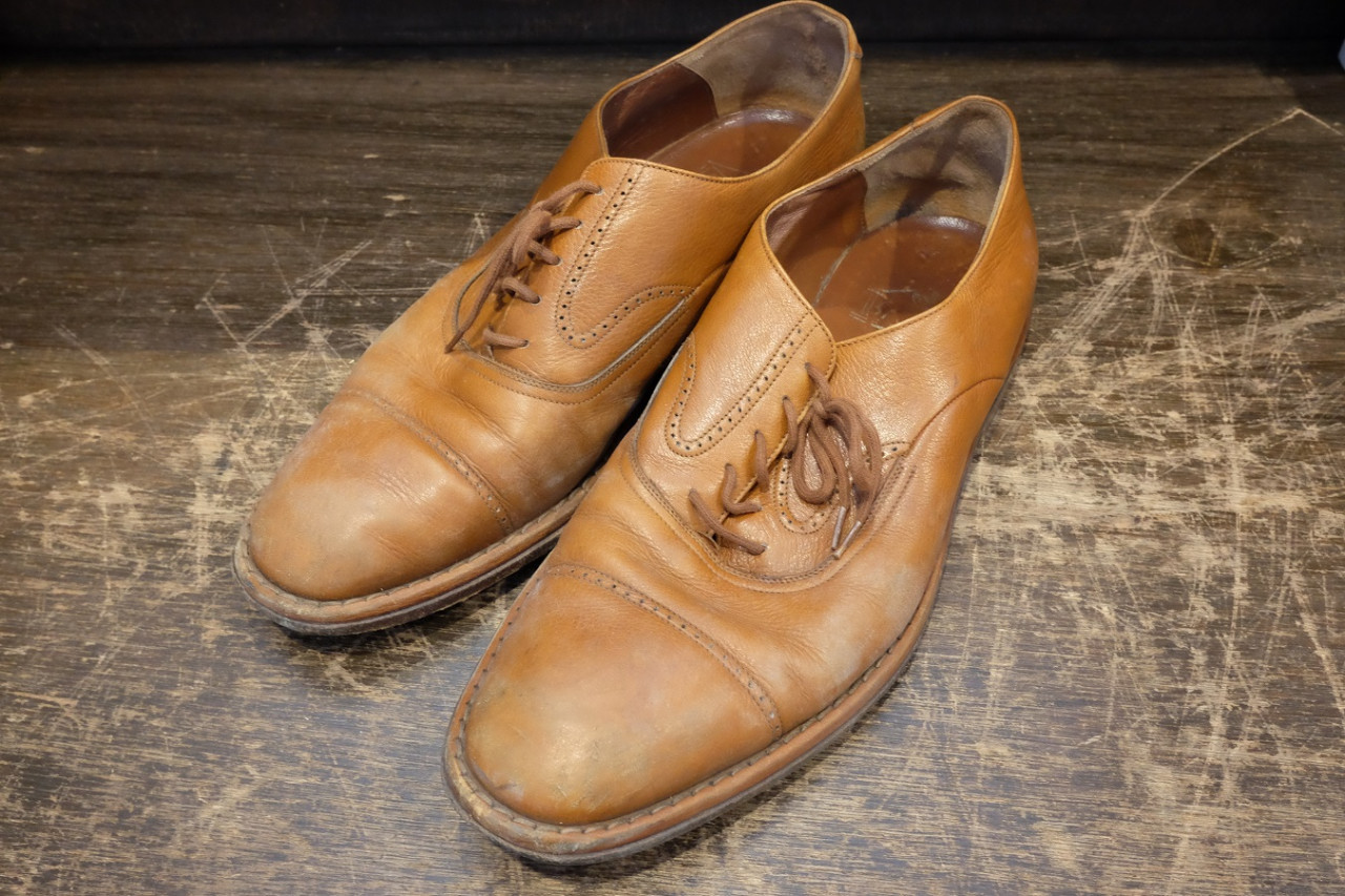 紳士靴 Vibramトップリフト交換と靴磨き